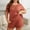BrickRed, variant on Plus Size Pajama Sets for Women 2 Piece Short Sleeve Lounge Sets Soft Sleepwear, Size 1XL-5XL