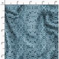 thumbnail image 2 of Soimoi Blue Georgette Viscose Fabric Blocks Block Print Fabric by Yard 44 Inch Wide, 2 of 6
