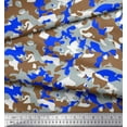 thumbnail image 1 of Soimoi Rayon Fabric Two Tone With Grey Camouflage Print Sewing Fabric Yard 42 Inch Wide, 1 of 3