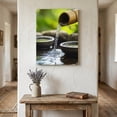 thumbnail image 3 of Canvas Wall Art, Flowing Water Zen Stones Framed Canvas Prints for Bathroom Hallway, Modern Country Abstract Art Small Gallery Wrapped Wall Decor for Home Office, Gifts, 8"x10" Ship Next Day, 3 of 9