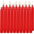 thumbnail image 2 of 20 Pcs Bougies Effilées Rouges de 4 Pouces pour Usage Décoratif - Parfait pour Événements et Célébrations de Noël, 2 of 8