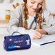 thumbnail image 5 of Big Capacity Pencil Case With Hand Shank 3 Compartments Large Pencil Pouch Pen Bag Box Bracket Organizer Brief Storage Esthetics Stationery, 5 of 5
