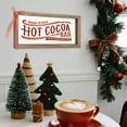 thumbnail image 4 of 11.8×6 Inch Hot Cocoa Bar Sign, Wooden Christmas Kitchen Decor, Holiday Decorative Signage Plaque Indoor Table Shelf Wall Art Mantel Coffee Chocolate Station Rustic Farmhouse Home Decorations, 4 of 7