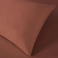 thumbnail image 4 of Chezmoi Collection Solid Terracotta 250TC 100% Cotton Twill Bed Sheet Set California King Size, 4-Piece Luxury Soft Breathable Deep Pocket Sheets and Pillowcases Set, 4 of 9