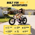 thumbnail image 6 of Electric Tricycle for Beginners – Folding 3-Wheel E-Bike with 16×3" Fat Tires, 500W Peak Motor, 302Wh Battery, Step-Through Frame, 12.5 MPH, Pink with Lock, Phone Bag & Mirror, 6 of 7