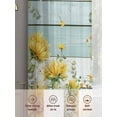 thumbnail image 5 of Sunflower Sheer Curtains 108 Inch Length 2 Panels Set, Summer Eucalyptus Botanical Floral Teal Wood Voile Window Treatment Semi Sheer Long Curtains Drapes for Bedroom/Living Room/Kitchen 52"x108"x2, 5 of 7