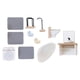 thumbnail image 5 of Kit de muebles de casa de muñecas de madera estilo vintage para decoración de viaje para niñas. Baño, 5 of 9