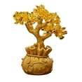 thumbnail image 2 of Árbol del dinero de estilo chino, adorno artificial en maceta con piedras preciosas doradas para escritorio EstiloC, 2 of 7