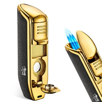 cigarette lighter argos Alec Bradley Fireworx Shaped Triple Torch Lighter with Punch Cutter & Cigar  Rest