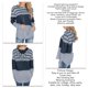 thumbnail image 5 of Sudadera con Capucha Manga Larga Empalme De Rayas Ajuste Suelto Suave Sudadera con Capucha para Mujer para Cita Diaria En La Universidad Gris S, 5 of 6