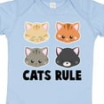 thumbnail image 4 of Inktastic Cats Rule with Cat Heads Boys or Girls Baby Bodysuit, 4 of 5