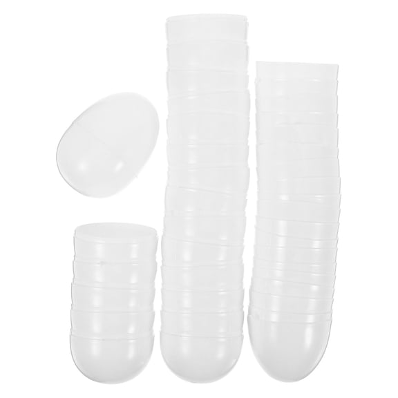 LITINKIMI 20Pcs DIY White Easter Egg Ornaments with Openable Design for Holiday Decor