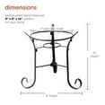 thumbnail image 3 of Alpine Corporation 10-Inch Metal Gazing Globe Stand Accessory, Black, 3 of 11