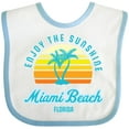 thumbnail image 3 of Inktastic Summer Enjoy the Sunshine Miami Beach Florida in Blue Boys or Girls Baby Bib, 3 of 4