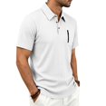 thumbnail image 6 of KLHDSF Men's Polo Shirts Short Sleeve Casual All Season Collar Shirts Soft Breathable Polo Tee Shirts Classic Golf Tops White XXL, 6 of 9