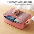 thumbnail image 5 of 9-Piece Travel Packing Cubes Organizer Set with Shoe Bag and Toiletry Bag, Pink, 5 of 7