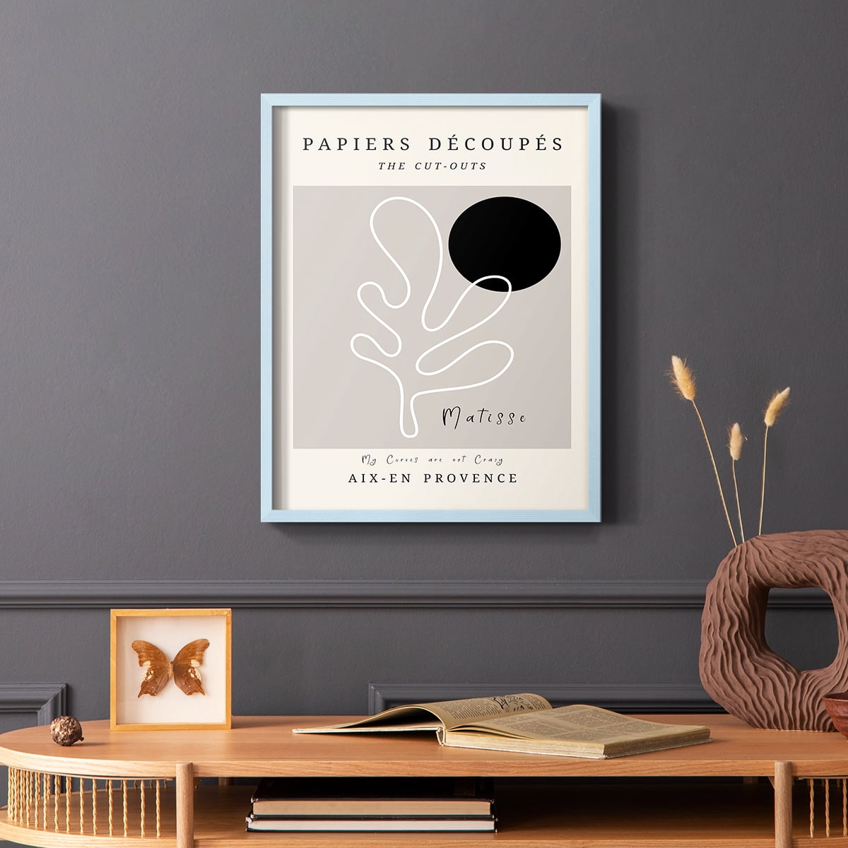 Matisse CCCLXXIII in Blue Solid Wood 8 x 10 Framed Print