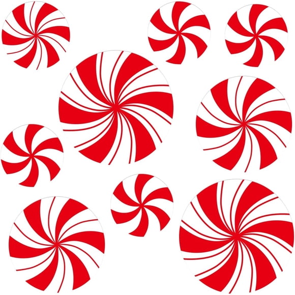 y Peppermint Floor Decals Stickers 36 Pcs for Christmas Candy Party Decoration Supply