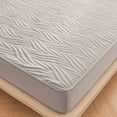 thumbnail image 5 of Funda de cama impermeable con banda elástica, funda de colchón acolchada, protector de colchón de color sólido, sábana ajustable tamaño Queen, 5 of 5