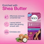 Veet Leg and Body Wax Strip Kit, 40 Wax Strips and 4 Wipes (Pack of 3)