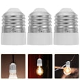 thumbnail image 2 of GOOHOCHY 3 piezas E27 a E14, adaptador de base de lámpara de tornillo pequeño, adaptador de luz de cobre, adaptador de lámpara de interior, reemplazo, 2 of 7