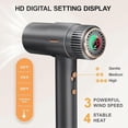 thumbnail image 4 of Professional Speed Hair Dryer 110000RPM Ionic with Diffuser Nozzle HD Display 2000W Gray, 4 of 4