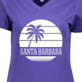 thumbnail image 4 of Inktastic Santa Barbara California Palm Tree Women's V-Neck T-Shirt, 4 of 5