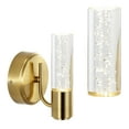 thumbnail image 6 of JONATHAN Y Bolha 5.5" 1-Light Minimalist Modern Bubble Acrylic/Iron Integrated LED Vanity Light, Brass Gold, 6 of 9