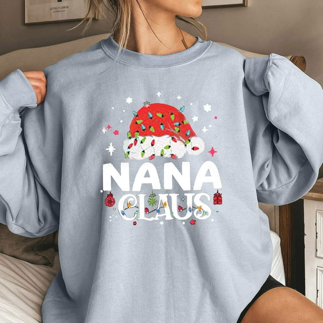 Aqestyerly Haut de Noël pour Femme Mode Femme T-Shirt à Manches Longues à Col Rond Imprimé Blouse Ample Hauts