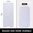 thumbnail image 2 of Large Non Slip Bathtub Mat, Extra Long Bath Mat for Tub, 40 x 16 Inch, Machine Washable Shower Mats with Suction Cups and Drain Holes, Bath Tub Mats for Bathroom Non Slip, White, 2 of 6
