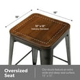 thumbnail image 5 of OFM Industrial Modern 4 Assembled Metal Stools, Wood Seats, Bar Stools, 5 of 18