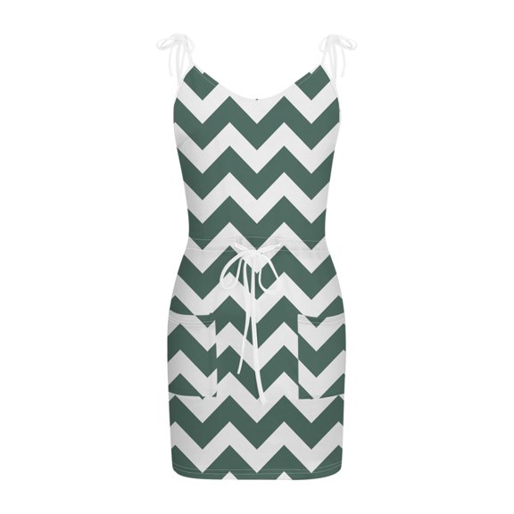 Vedolay Women's Summer Dresses Womens Sleeveless Scoop Neck Floral Rayon Party Split Maxi Romper Dress,Green M