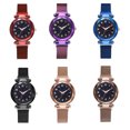 thumbnail image 4 of Reloj de cuarzo para mujer, correa de malla de acero inoxidable, reloj de pulsera con número de cielo estrellado, reloj decorativo para niñas Inevent EL0260-04B, 4 of 7