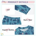 thumbnail image 3 of FORMRS Long Sleeve Top and Pants Pajama Set for Niños 2-Piece Sleepwear, Sizes 18M-8Y, Blue Forest Cat Pattern, 3 of 6