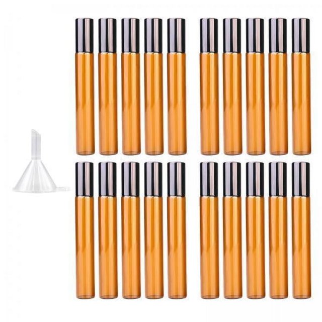 2 Botellas Enrollables De Aceite Esencial, Botellas Con Rodillo, Cosméticos, Reutilización De Perfume Líquido, 10ml, 20 Piezas