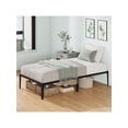 thumbnail image 1 of 14-pulgada tamaño individual/tamaño completo/queen size matte negra metal platform marco de cama - wrought rod design, no box spring required, fácil montaje, under-cama almacenamiento, 1 of 9