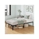 thumbnail image 1 of 14-pulgada tamaño individual/tamaño completo/queen size matte negra metal platform marco de cama - wrought rod design, no box spring required, fácil montaje, under-cama almacenamiento, 1 of 9
