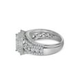 thumbnail image 4 of 14kt White Gold Princess Diamond Halo Bridal Wedding Ring Band Set 1 Cttw, 4 of 4