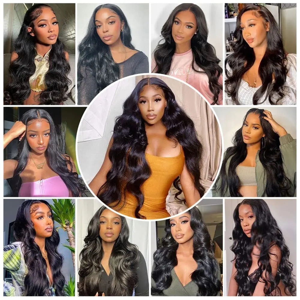 Human Hair Bundles with Closure Body Wave Brazilian Remy Hair Weave 3 Bundles with 4x4 Free Part Swiss Lace Closure Natural Color