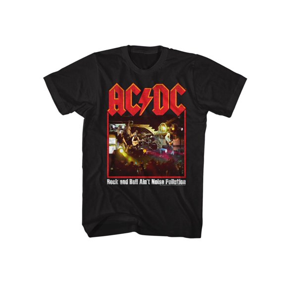 AC/DC Hard Rock Band Rock n Roll Ain't Noise Pollution Onstage Adult T-Shirt 4XT