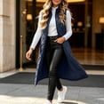thumbnail image 7 of MXALUOB Long Puffer Vest for Women Zip Up Stand Collar Quilted Vests with Pockets Lightweight Sleeveless Padded Coat Winter Daily Wear, 7 of 7