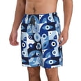 thumbnail image 2 of Naloa Evil Eye Men's Beach Shorts, Surfing shorts, Swim trunks, Quick Dry Swim Trunks for Surfing Beach Fun - 3X-Large, 2 of 9