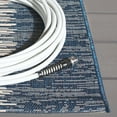 thumbnail image 3 of SAFAVIEH Courtyard Alexa Striped Indoor/Outdoor Area Rug, Beige/Navy, 8' x 11', 3 of 8