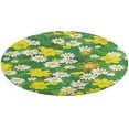 thumbnail image 4 of Floral Colorful Flower Washable Round Rug -Circle Area Rugs for Nursery Bedroom, Vintage Non Slip Non Shedding Low Pile Carpet for Living Room Coffee Table Entryway, 4 of 6