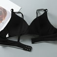 thumbnail image 4 of Women's Push Up Wireless T-Shirt Bra - Padded Plunge No Underwire, Comfortable Bralette, Perfect for Daily, Casual & Travel Use Black 36, 4 of 6