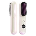 thumbnail image 2 of Cepillo alisador de pelo mejorado, de calentamiento rápido, portátil, peine alisador para mujer, cepillo alisador de viaje con temperatura ajustable, 2 of 9