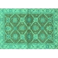 thumbnail image 1 of Ahgly Company Indoor Rectangle Abstract Turquoise Blue Modern Area Rugs, 5' x 7', 1 of 4