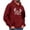 Wine, variant on qelini Christmas Hoodies for Men Long Sleeve Pullover Reindeer Print Drawstring Hooded Sweatshirts Casual Tops