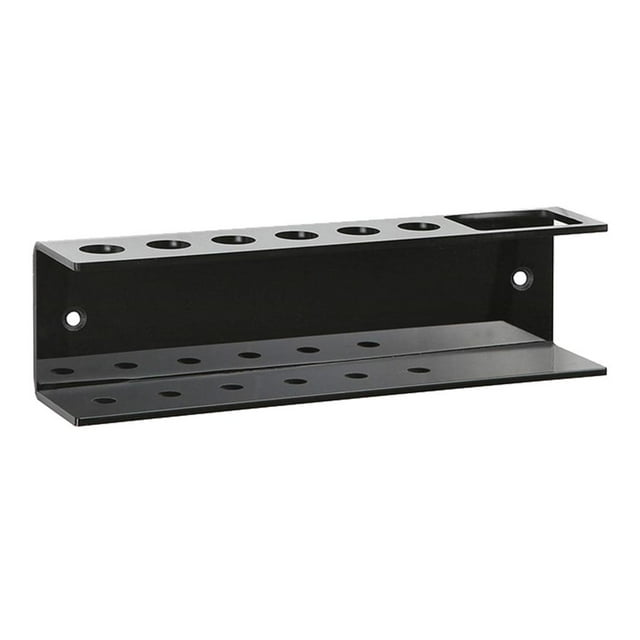 Clear Acrylic Wall Mount 6 Slots Marker Holder , Black