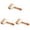 Beige 3PCS, variant on Wooden Rolling Pin Non Stick Dough Hand Rolling Pin Household Roller Dumpling Skin Flour Stick Baking Tool